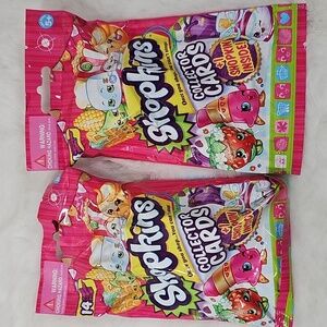 Shopkins Collector Cards 14 Card & 1 Shopkin- 2 Packs